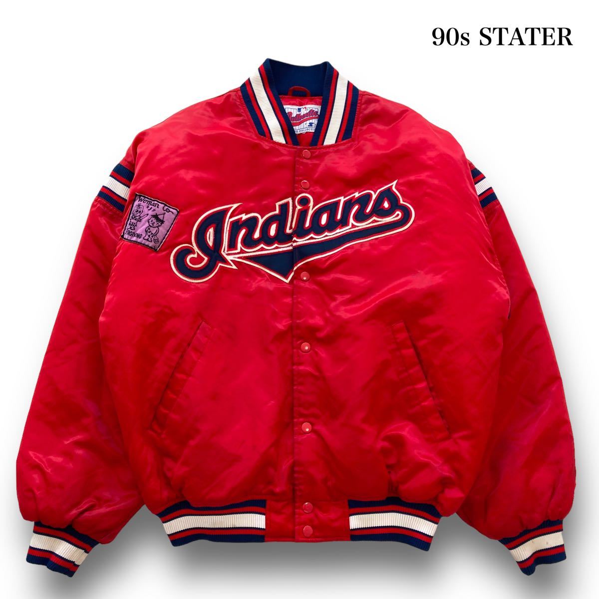 あすつく】 【STATER】90s スターター ヴィンテージ古着 indians