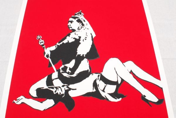 希少 WCP Banksy バンクシー QUEEN VICTORIA リプロダクション シルクスクリーン プリント 現代アート 限定品_画像2