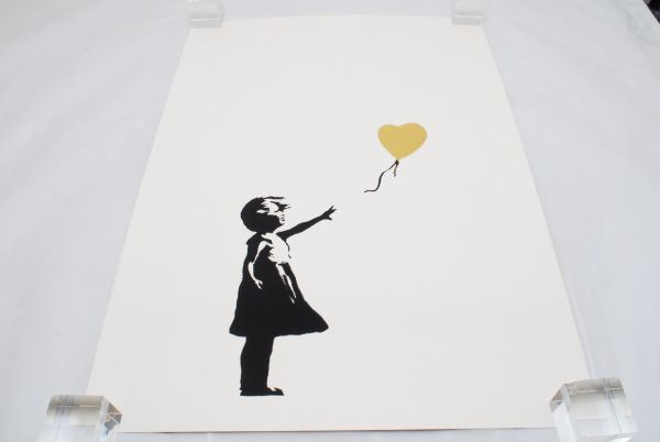希少 WCP Banksy バンクシー GIRL WITH GOLD BALLOON リプロダクション シルクスクリーン プリント 現代アート 限定品のサムネイル