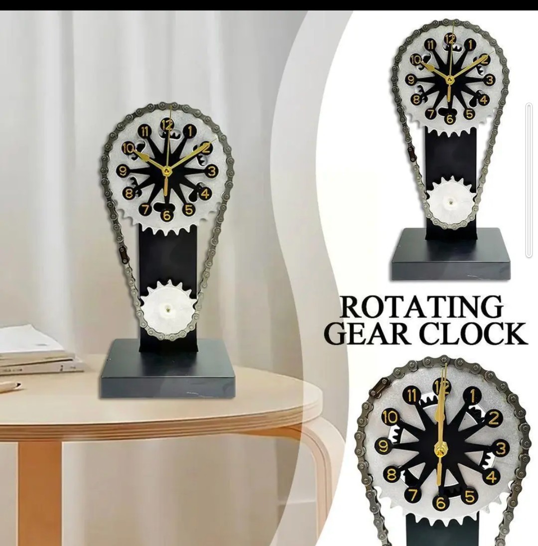 ロンダリングギアクロック　壁掛け時計　置き時計