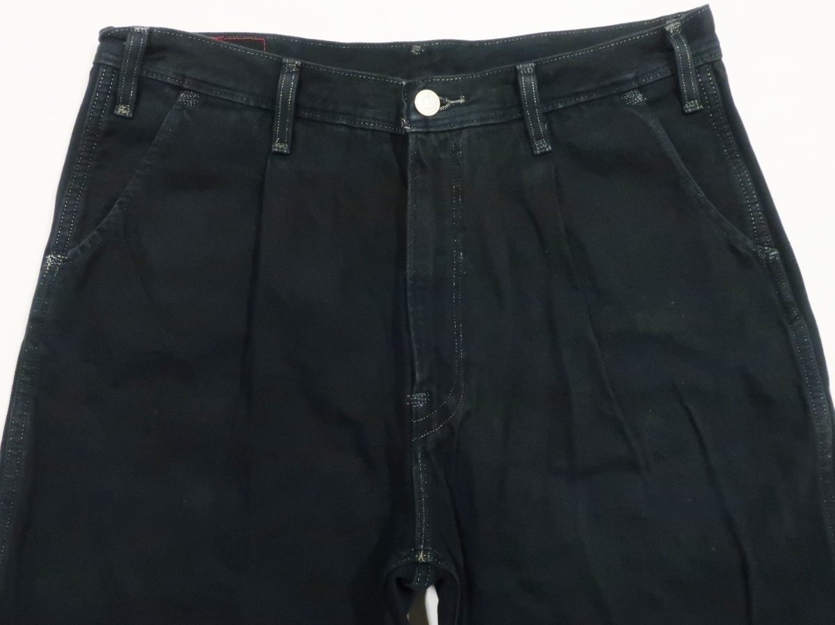 【1円〜スタート】Levi's Red POSITIVELY SUPERIOR W34 ブラック タック パンツ ジーンズ リーバイス イエローパッチ サークルR メンズ_画像3