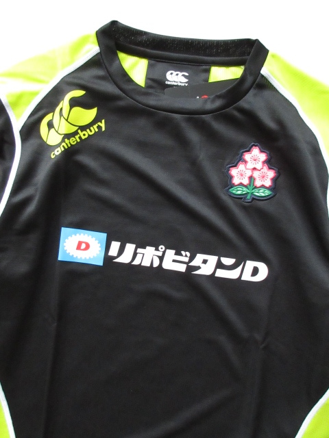 メンズ M◆新品 CANTERBURY カンタベリー ラグビー日本代表モデル ジャパン プラクティス 長袖Tシャツ 黒 速乾 ロングスリーブシャツ_画像6