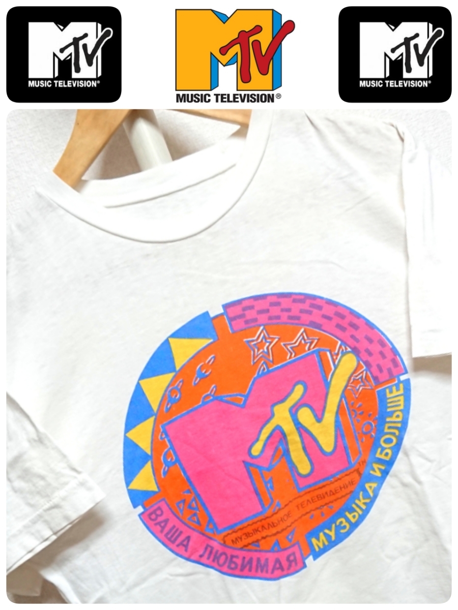 超激レア 90S MTV ヴィンテージ 染み込みTシャツ S～M相当 良品 Unplugged アンプラグド BEAVIS&BUTT-HEAD  ビーバス&バットヘッド