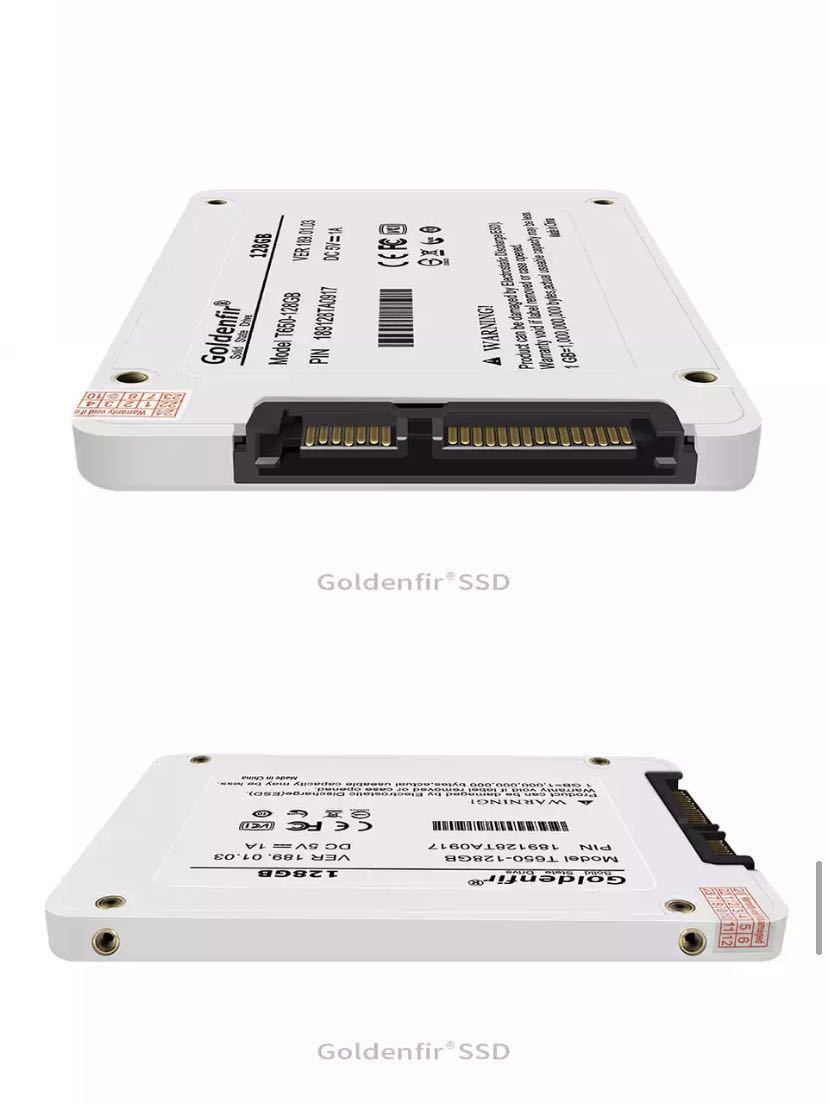 《衝撃の安さ！！最安価格》SSD Goldenfir 128GB SATA3 / 6.0Gbps 2.5インチ 高速 NAND TLC 内蔵 デスクトップPC ノートパソコン vete_画像3