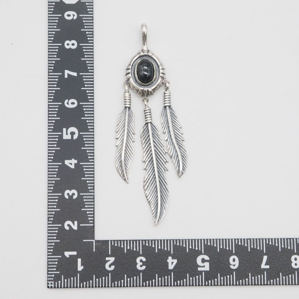 D637 ナバホ ブラックスター TJK SILVER刻印ペンダント トップ D637 ナバホ ブラックスター TJK SILVER刻印ペンダント トップ