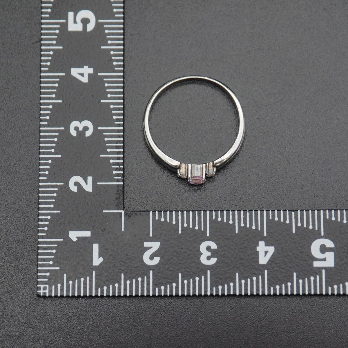 E934 ピンクトパーズ 925S刻印 リング デザイン シルバー 指輪 10号 11月誕生石_画像10