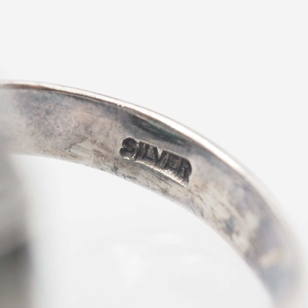 D941 ブルーストーン SILVER刻印 リング 銀線細工 デザイン シルバー 指輪 ヴィンテージ 11号_画像6