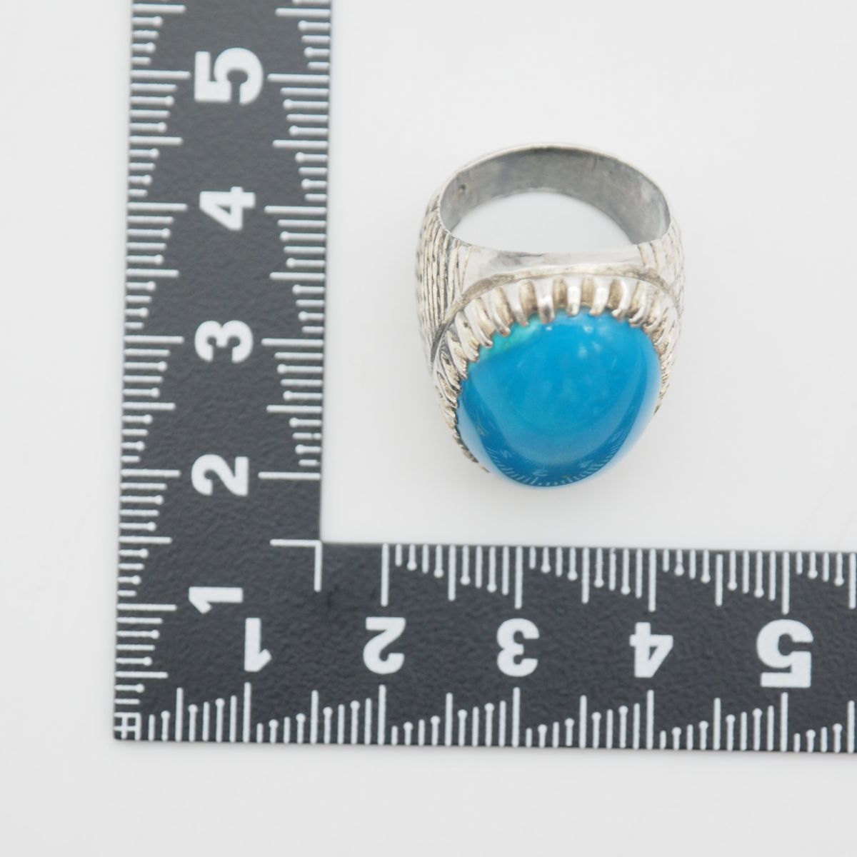 D851 大粒 ターコイズ トルコ石 リング デザイン シルバー 指輪 ヴィンテージ 12月誕生石 9号