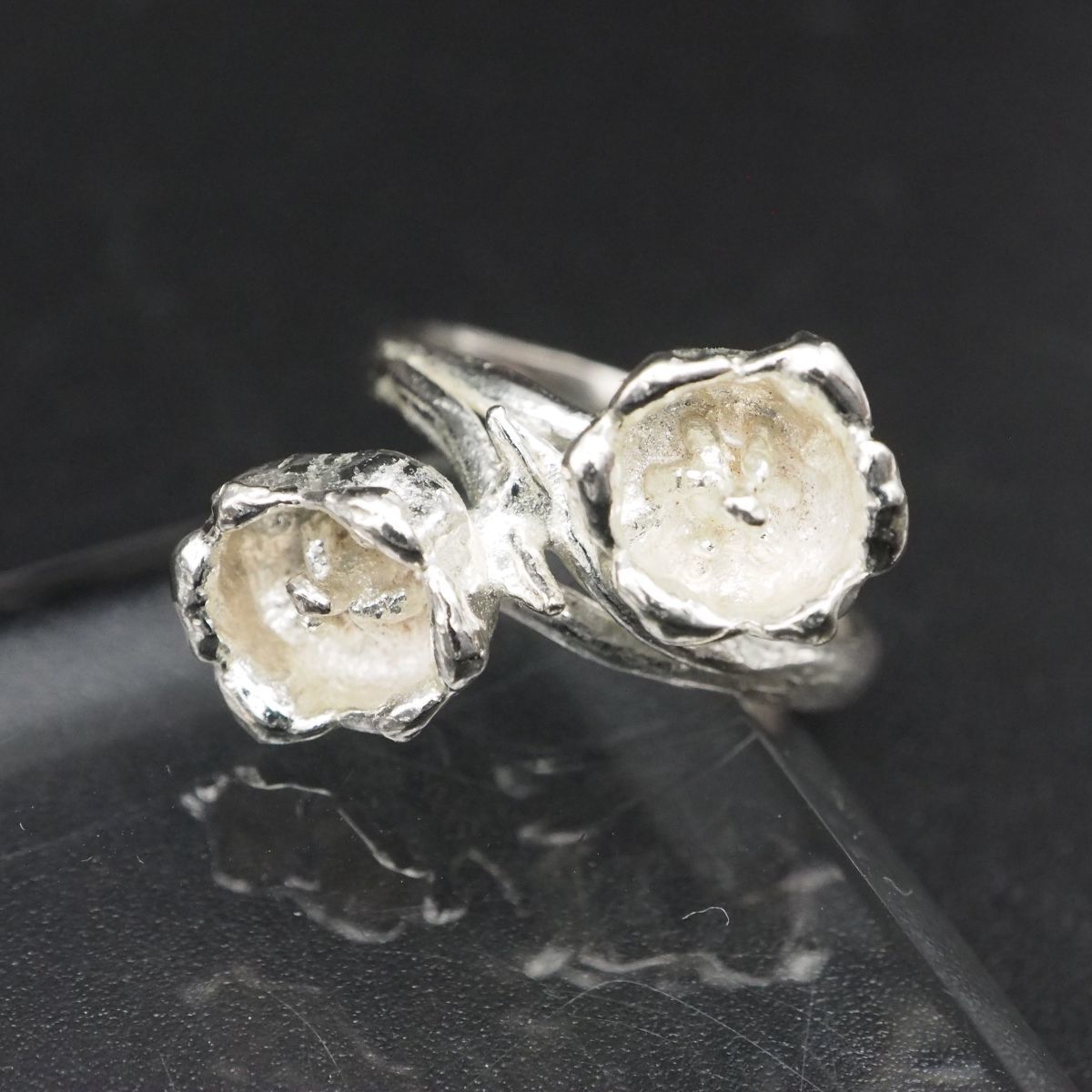 D987 ヴィンテージ FDJ 925S刻印 リング フラワー デザイン D987 ヴィンテージ FDJ 925S刻印 リング フラワー デザイン