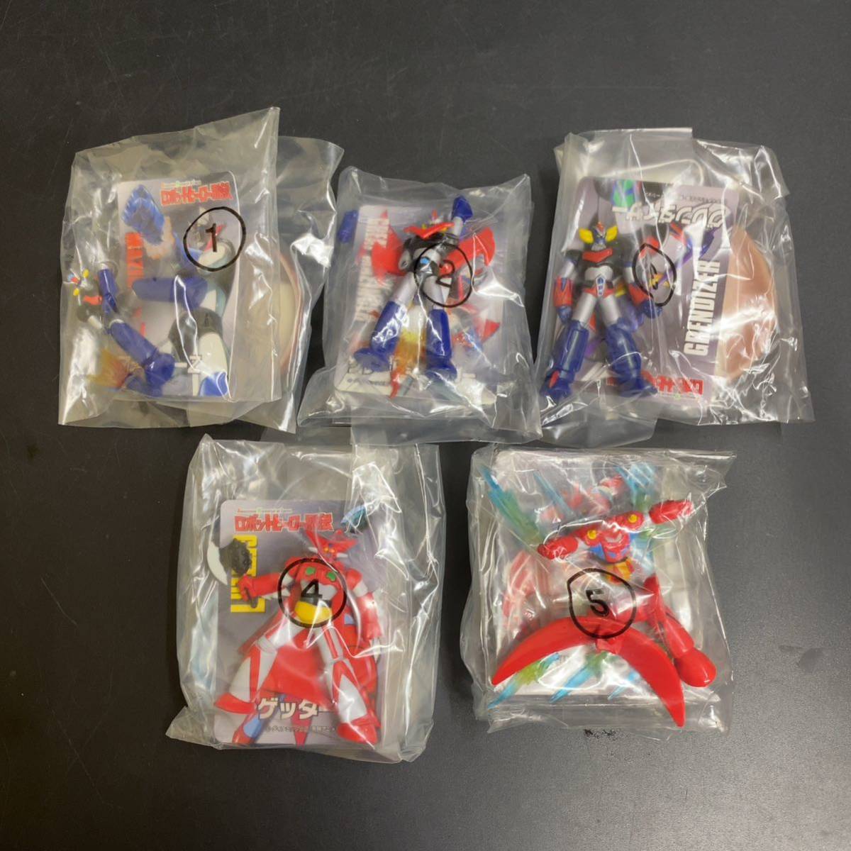 【内袋未開封】ロボットヒーロー列伝 全5 マジンガーZ グレートマジンガー グレンダイザー ゲッター1 ゲッタードラゴン バンダイ