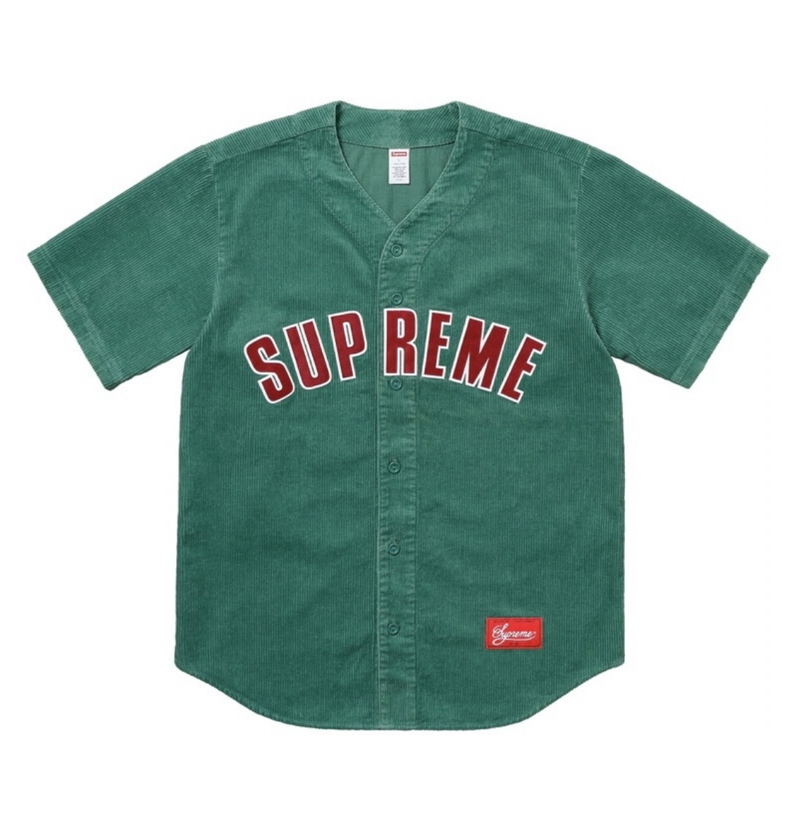 【付属品あり】SUPREME 18SS Corduroy Baseball Jersey コーデュロイ ベースボールシャツ【Mサイズ】