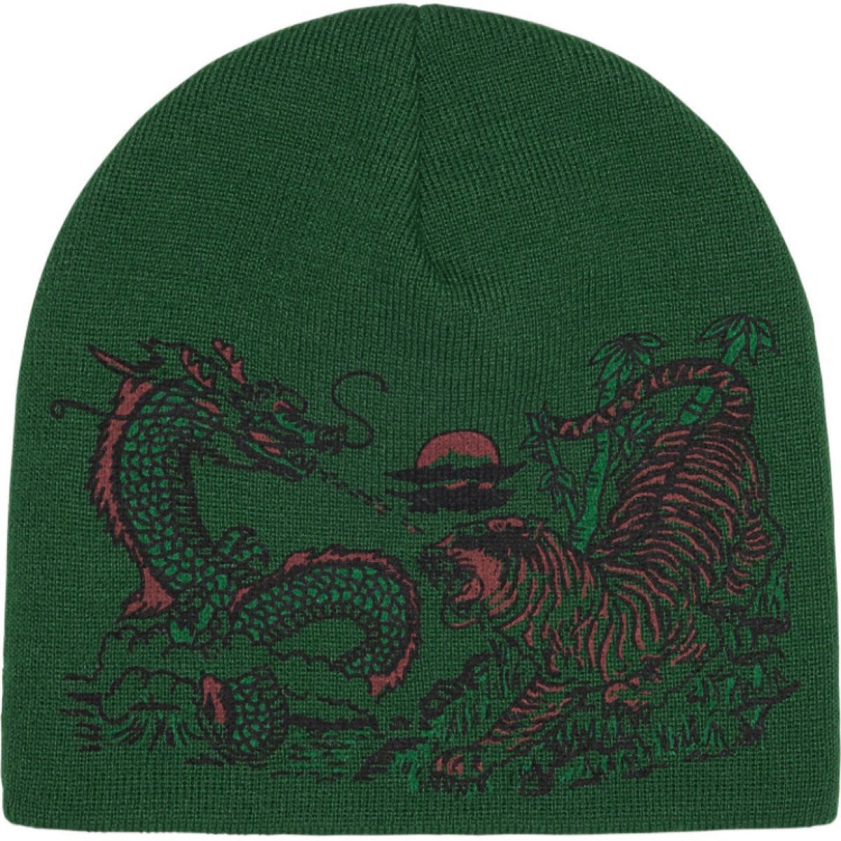 完売　ビーニー ニットキャップ ニット帽 Beanie Supreme 2023AW グリーン　新品　Dragon Beanie 