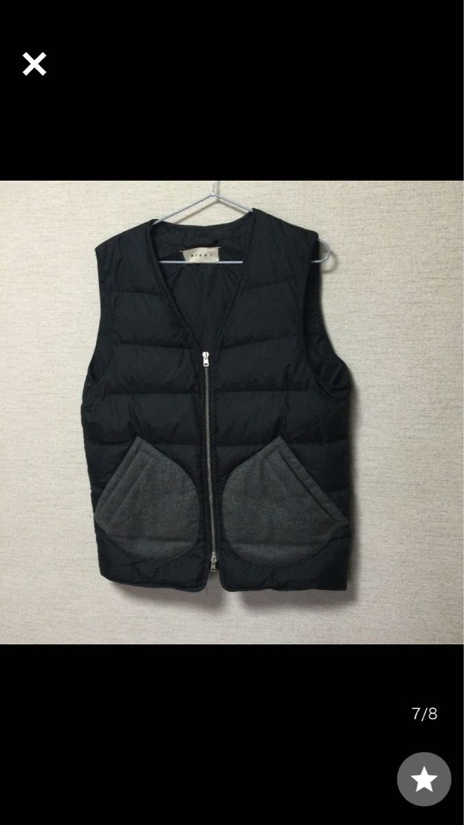 名作 サイズ44 イタリア製 ダウンベスト marni 2way ナイロン ウール