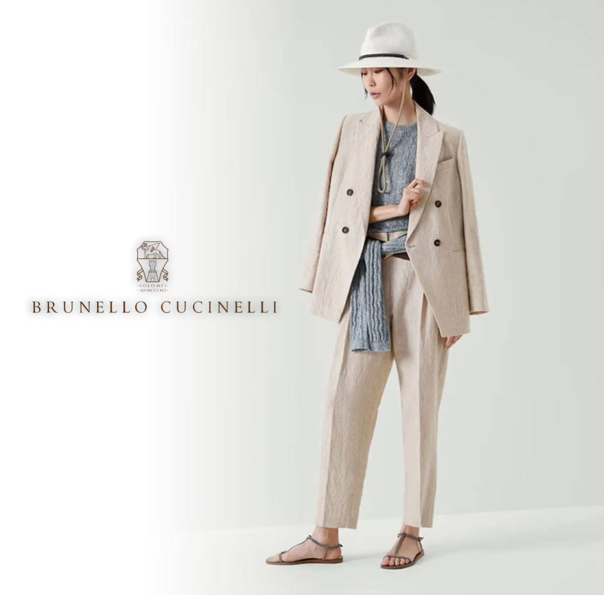 K12☆美品☆極上リネンパンツ ブルネロクチネリ BRUNELLO CUCINELLI