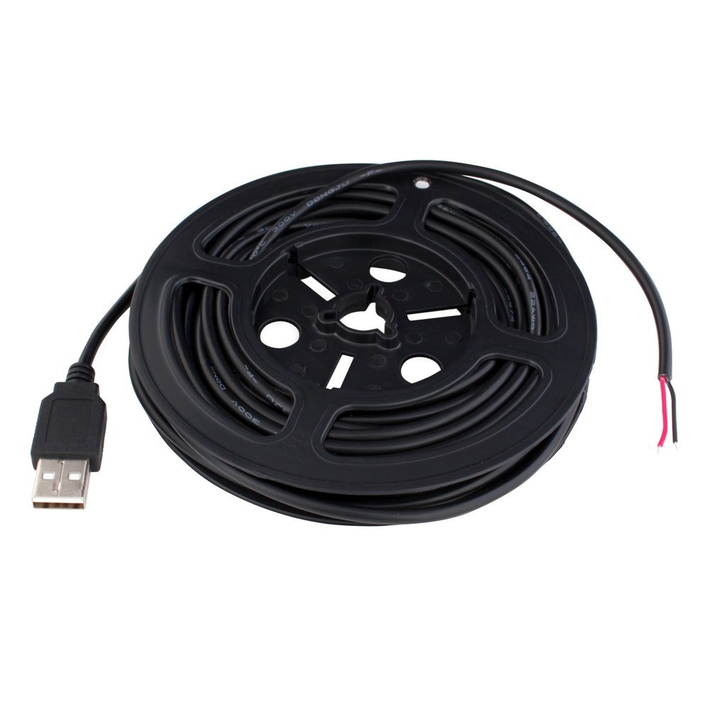 7393(50本) 5V USB 2.0 切りっぱなしケーブル 50cm オス端子付き