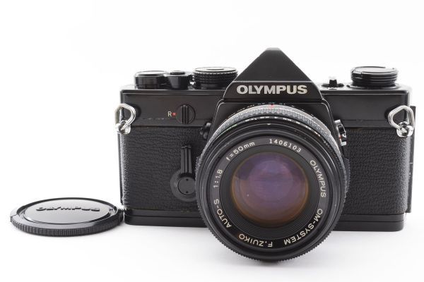 [美品] オリンパス OLYMPUS OM-1 一眼レフ 35mm フィルムカメラ ブラック 黒 + F.ZUIKO AUTO-S 50mm f/1.8 1983405