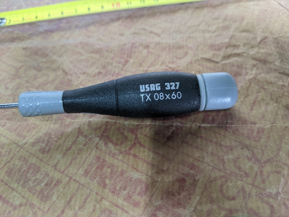 [TX08] 1-4/8●BU3751 未使用 トルクスドライバー バナジウム合金製/先端クロームメッキ USAG 327TX サイズ08×60