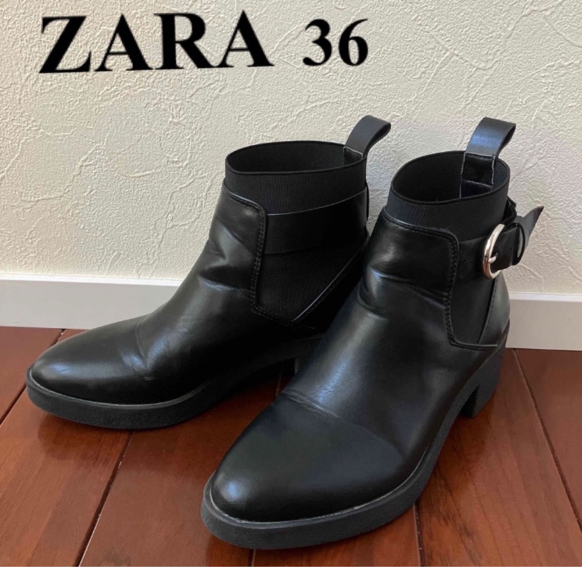 初回限定 ZARAサイドゴアショートブーツ36 - 靴