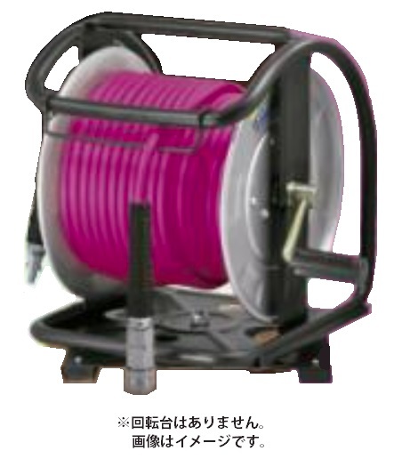 在庫 フジマック ウルトラライトホースドラム ULD-630P-C ピンク 回転台なし 長さ30m 内径6mm マッハ高圧専用エアーホース FUJIMAC_画像1