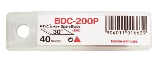 ゆうパケ可 エヌティー NTカッター 替刃 40入 BDC-200P デザインナイフ用替刃 刃の種類:BDC型刃・D型30° 016639 __画像2