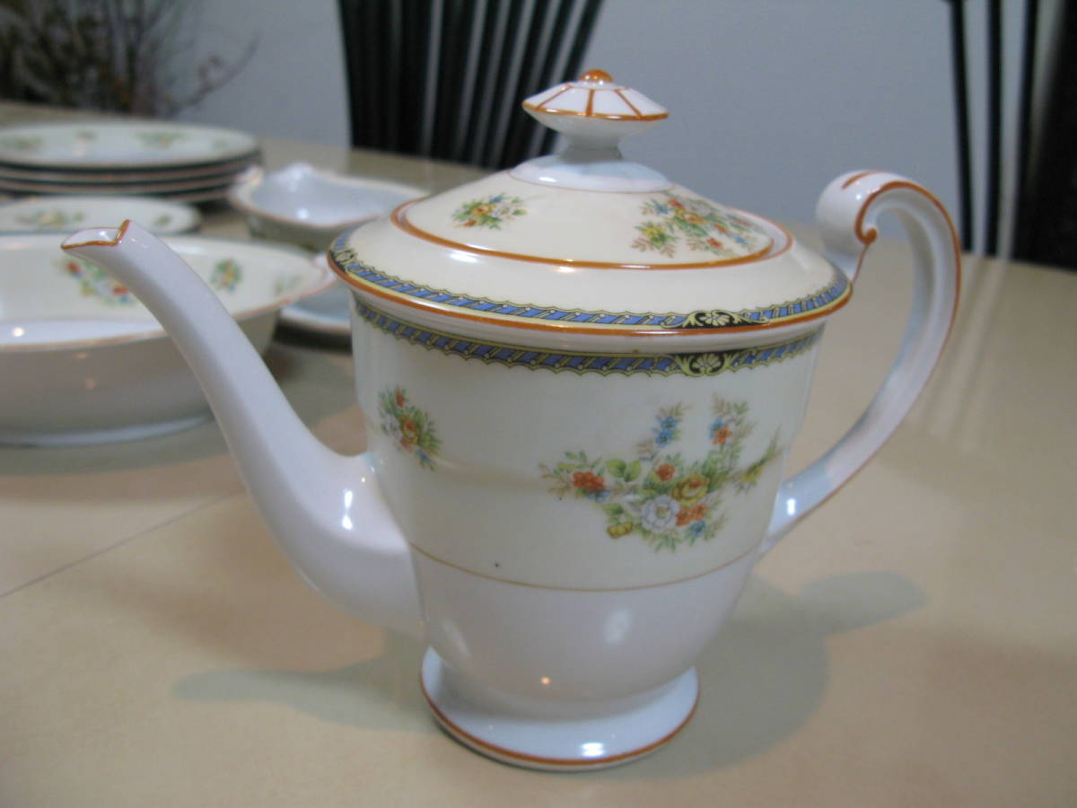  Old Noritake Rose China обратная сторона Mark входить столовый сервиз rose коричневый ina18 пункт teapot / тарелка имеется миска / круг тарелка / карри тарелка / блюдце / большая тарелка 