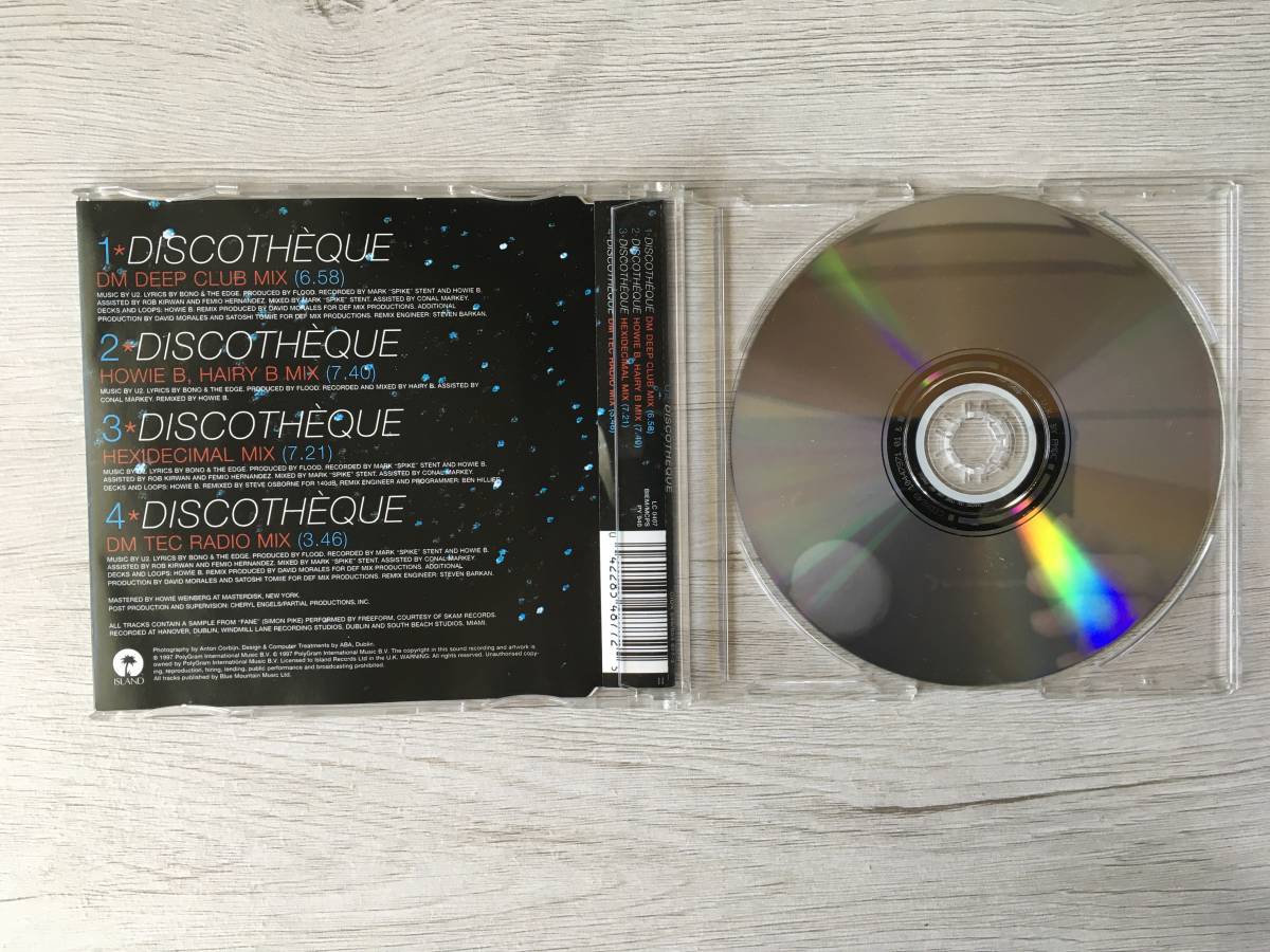 U2 DISCOTHEQUE UK EU盤