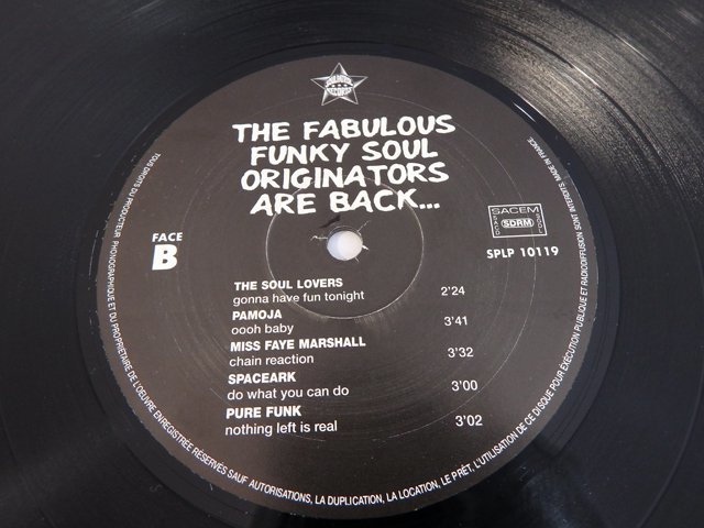★ LP レコード / V.A. / THE FABULOUS FUNKY SOUL ORIGINATORS ARE BACK / SPLP10119の画像6