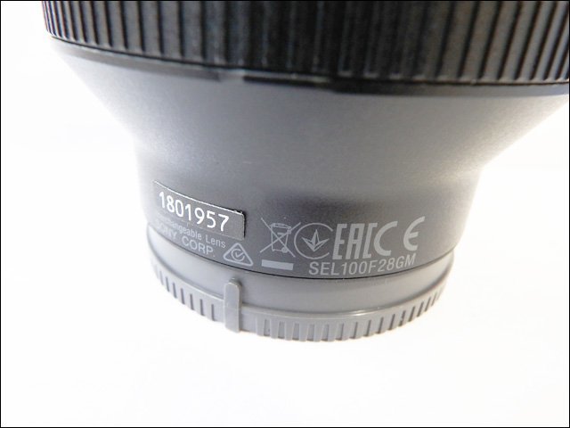 美品 SONY/ソニー◆FE 100mm F2.8 STF GM OSS/中望遠単焦点レンズ◆SEL100F28GM フルサイズ対応 手ブレ補正 防滴・防塵 α Eマウント系の画像6