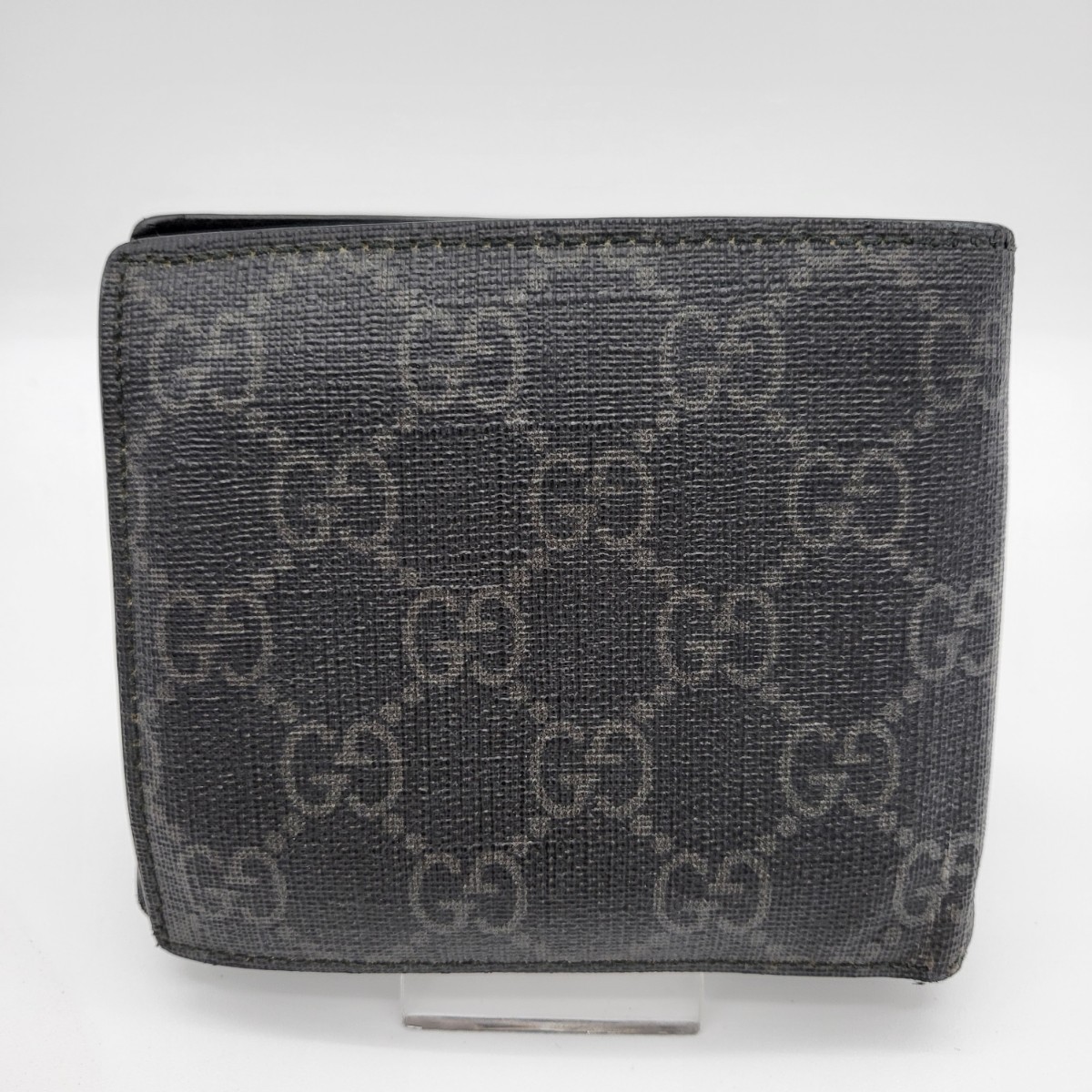 GUCCI グッチ 2つ折り財布 折り財布 財布 ウルフ GG スプリーム レザー