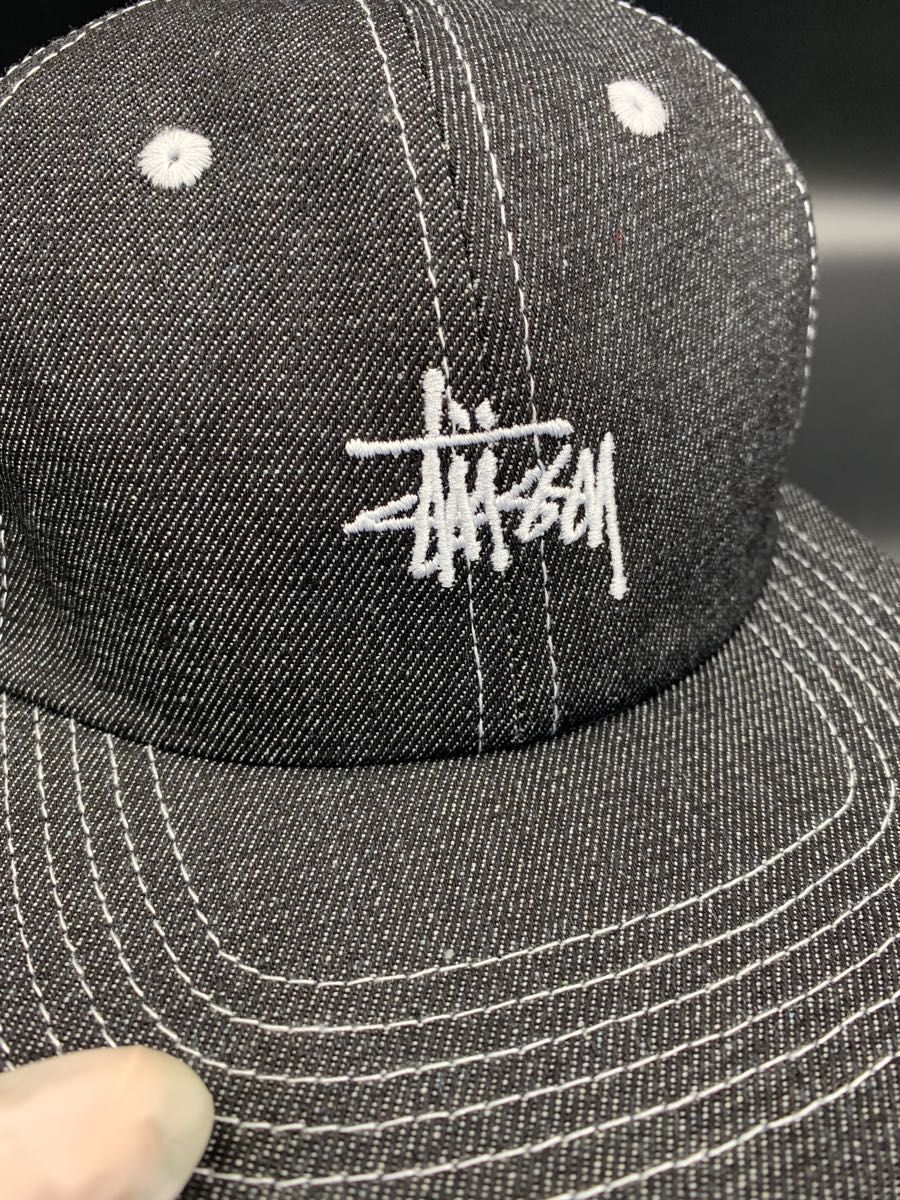 STUSSY STOCK ステューシー ロゴ刺繍 デニム キャップ 131677 STUSSY STOCK ステューシー ロゴ刺繍 デニム キャップ 131677