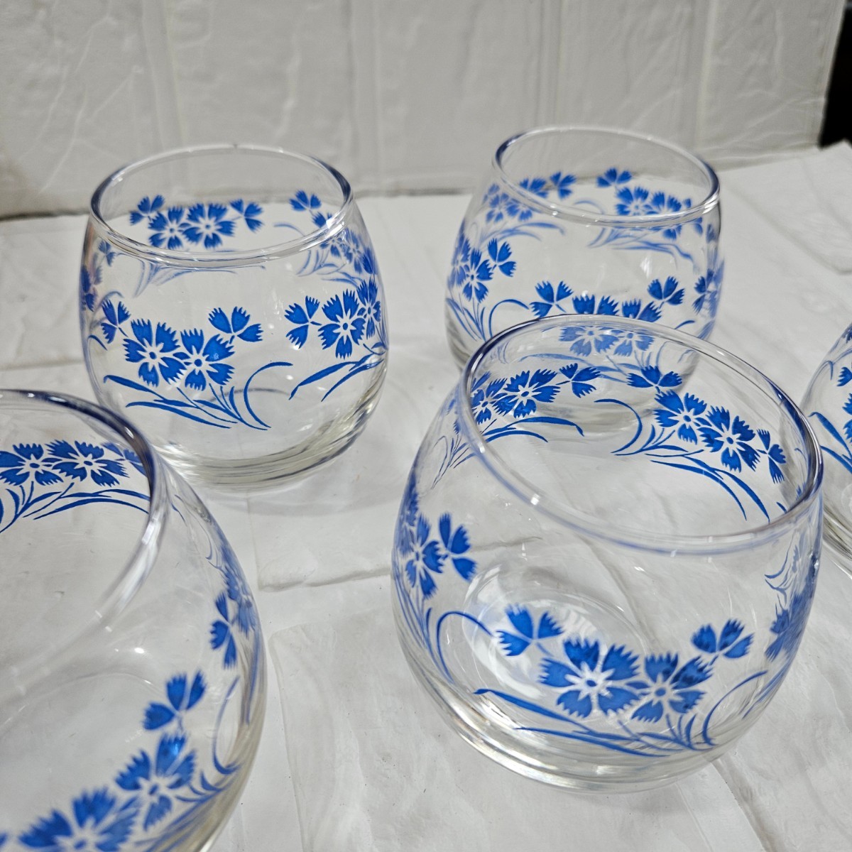 【未使用】冷茶グラス　東洋ガラス　和食器　ガラス　レトロ　5個セット　食器　コレクション_画像8