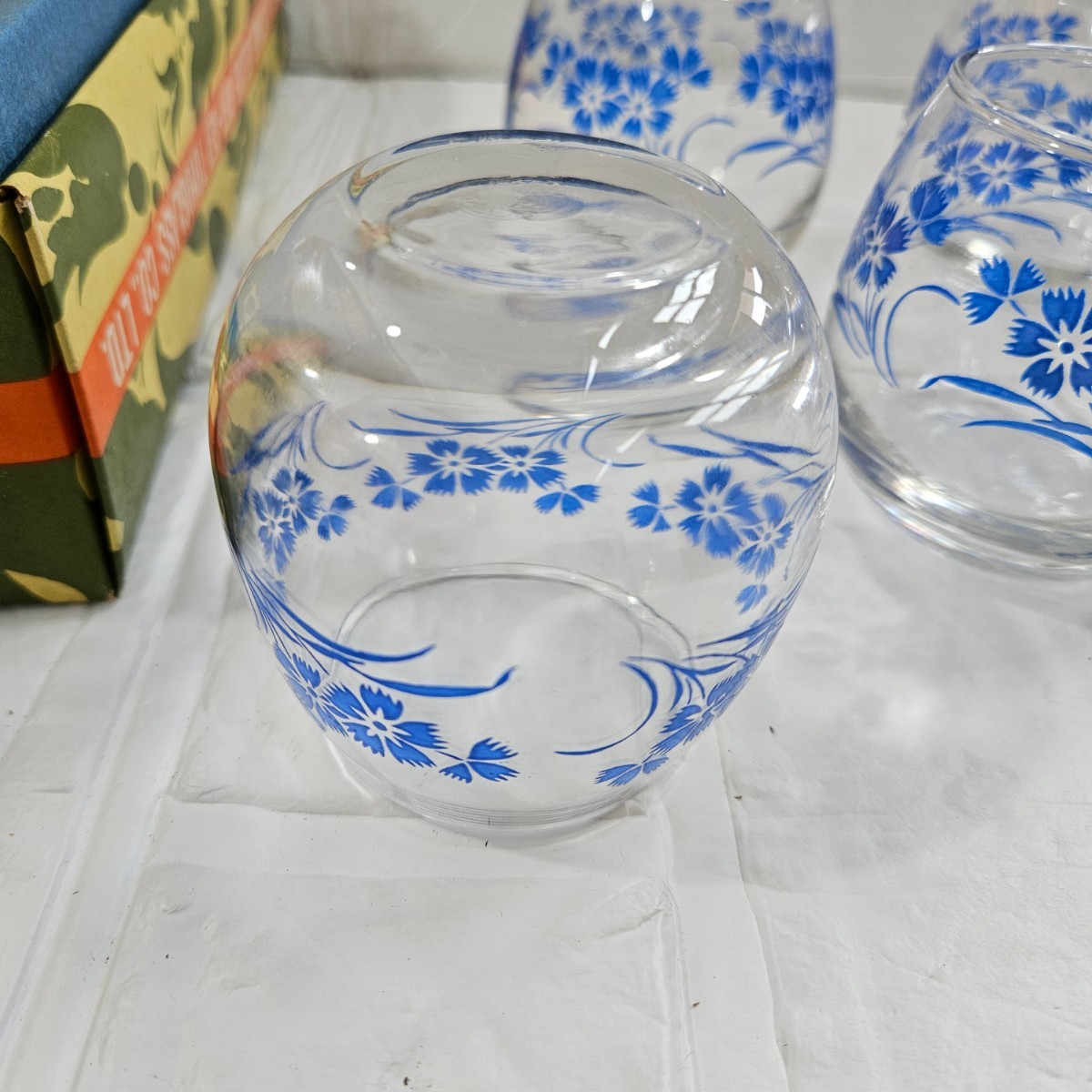 【未使用】冷茶グラス　東洋ガラス　和食器　ガラス　レトロ　5個セット　食器　コレクション_画像7