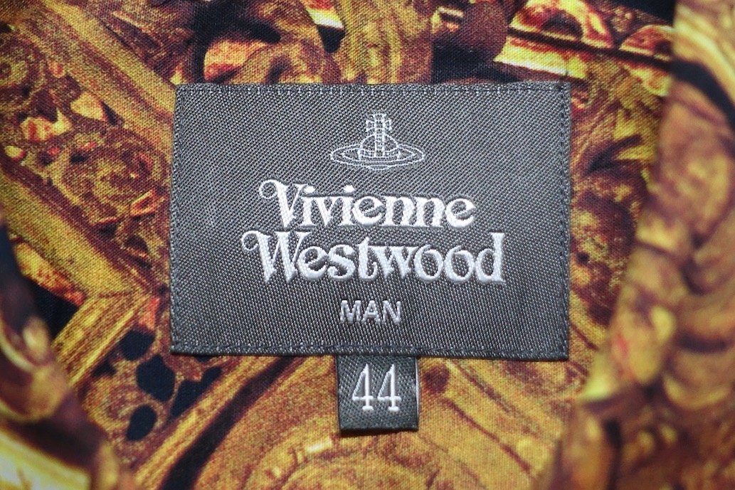 21AW 定価2.8万 新品同様 超美品 Vivienne Westwood MAN ヴィヴィアンウエストウッドマン フレーム クラシック シャツ メンズ 44 額縁の画像4