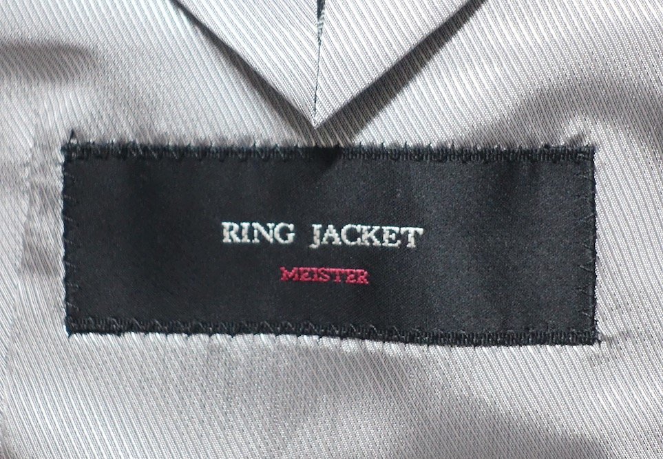 定価18万 美品 RING JACKET MEISTER リングヂャケット マイスター オーバーペーンチェック ツイード スーツ セットアップ ウール メンズ 42_画像3