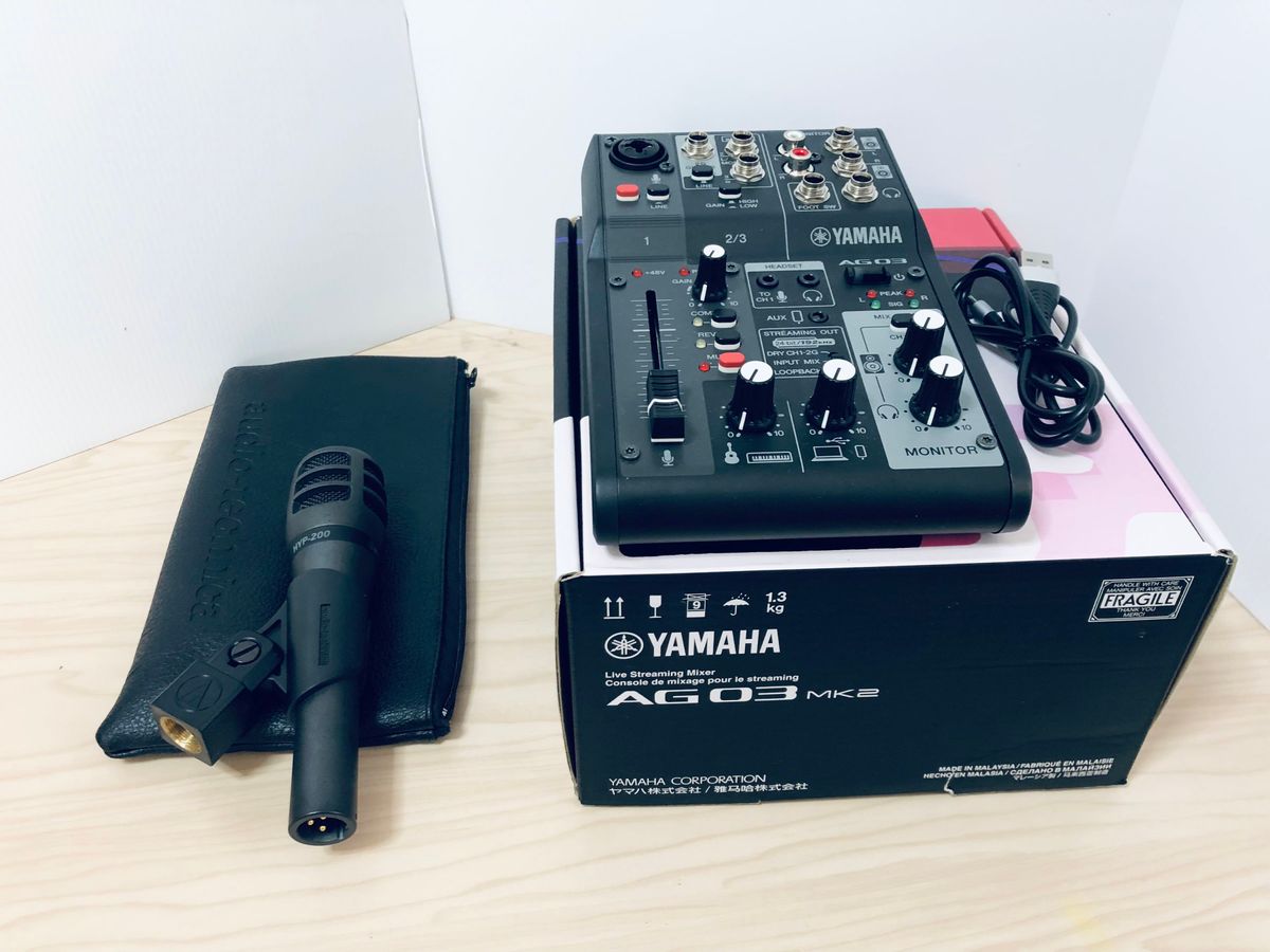 YAMAHA 3チャンネルミキサー AG03 XLRケーブルセット - DTM/DAW