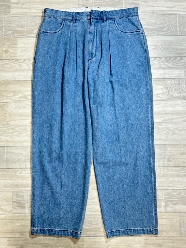 FARAH/ファーラー/Two-tuck Wide Tapered Pants/2タックワイドテーパードパンツ/デニムパンツ/34×30/FR0301-M4005_画像2