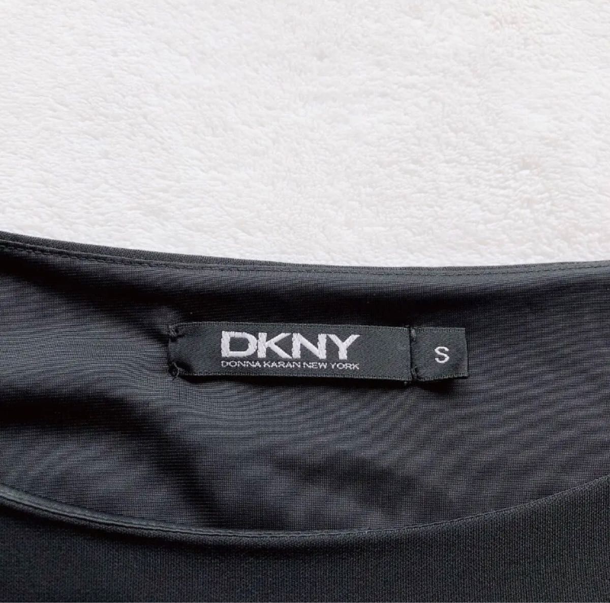 美品 DKNY ダナキャラン デザイン 変形 ワンピース ドレス ブラック S