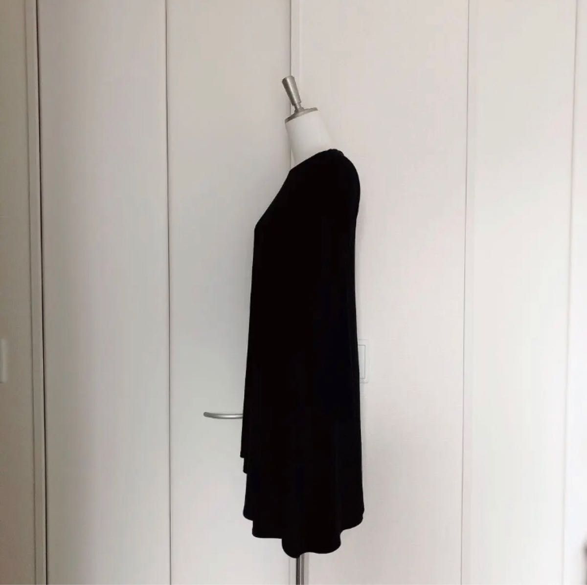 美品　DKNY ダナキャラン　デザイン　変形　ワンピース　ドレス　ブラック　S