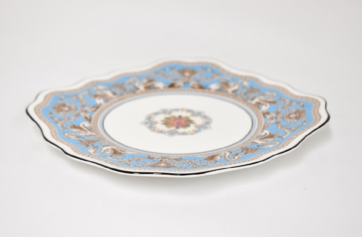 ウェッジウッド WEDGWOOD 食器 フロレンティーンターコイズ デザートプレートスクエア 箱付き ボーンチャイナ → 2309LA008_画像6