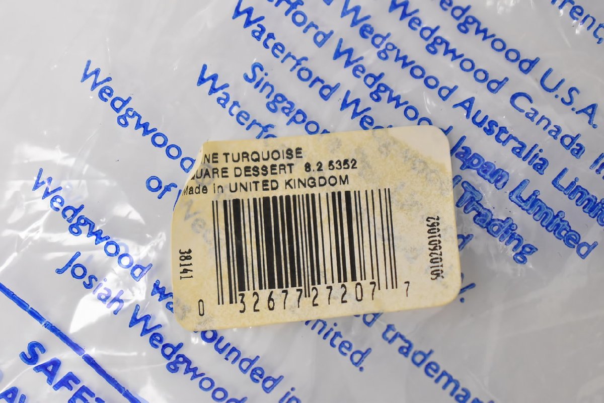 ウェッジウッド WEDGWOOD 食器 フロレンティーンターコイズ デザートプレートスクエア 箱付き ボーンチャイナ → 2309LA008_画像9