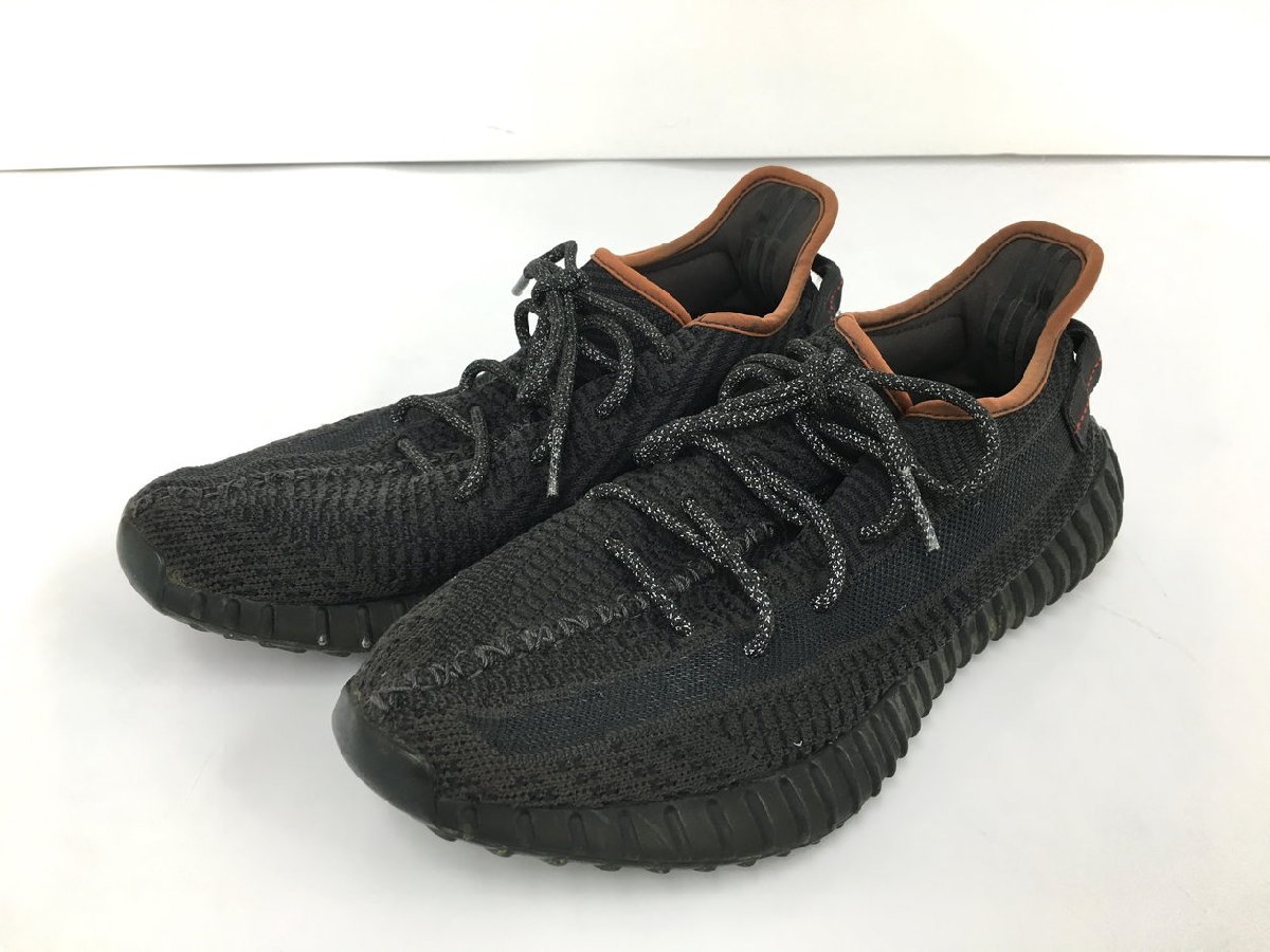 アディダス adidas メンズ YEEZY BOOST 350 V2 イージーブースト350 V2 27.5cm 黒 FU9006 スニーカー 2309LS118_画像1