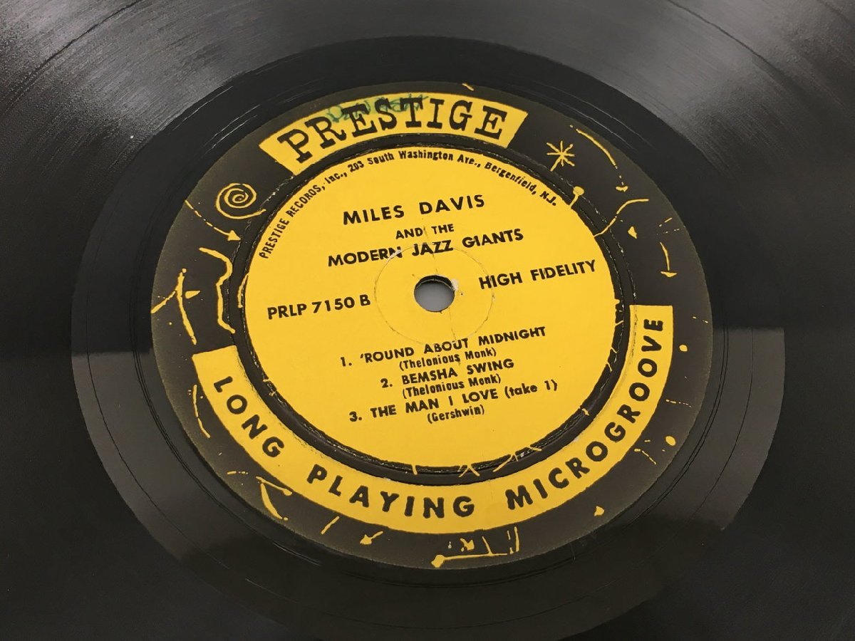 LPレコード Miles Davis And The Modern Jazz Giants PRESTIGE 7150 2309LBS154の画像4