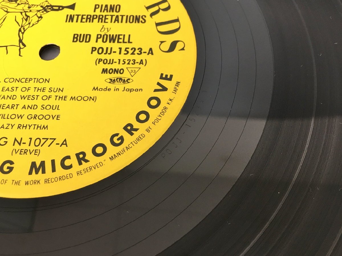 LPレコード Piano Interpretations By Bud Powell MG N-1077 国内盤 帯付き 2309LBS388の画像4