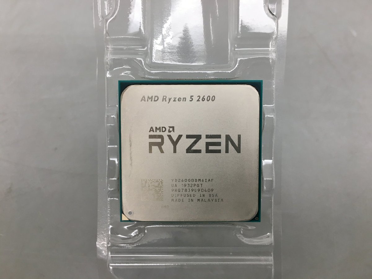 エーエムディー AMD RYZEN 5 2600 YD2600BBM6IAF CPU 6コア12スレッド 3.9GHz ジャンク 2309LR257_画像3