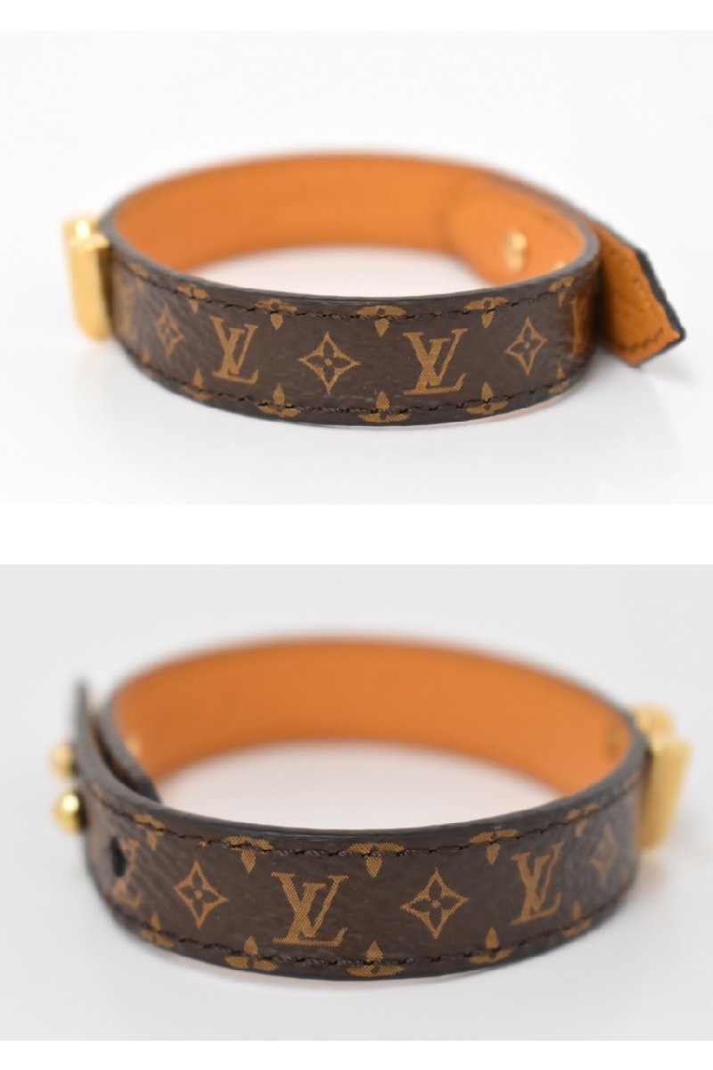 ルイヴィトン LOUIS VUITTON ブレスレット エセンシャルV M6042G モノグラム BC3282 19 箱 保存袋付き 美品 → 2309LA007_画像3