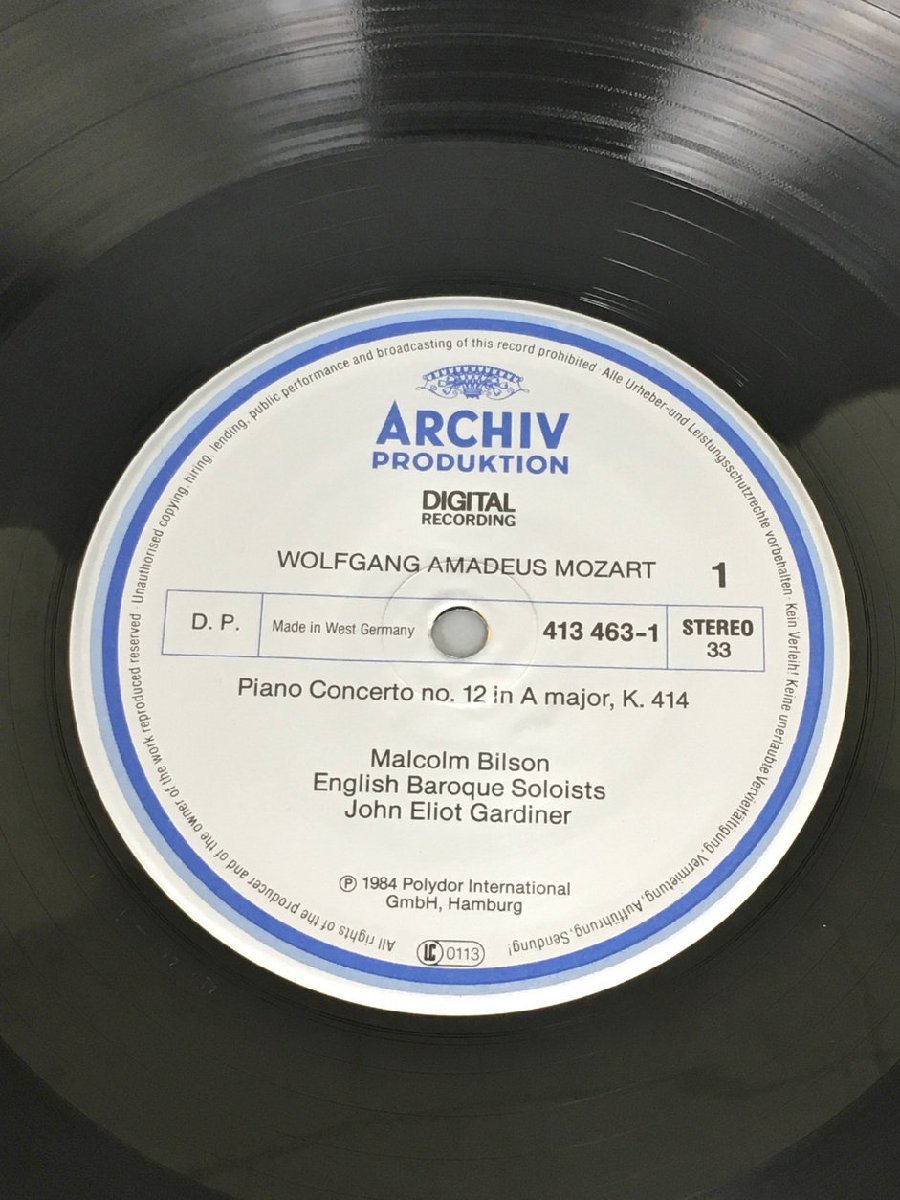 LPレコード Wolfgang Amadeus Mozart Piano Concertos Nos. 12 & 14 ARCHIV PODUKTION 413 463-1 2309LBS284の画像2