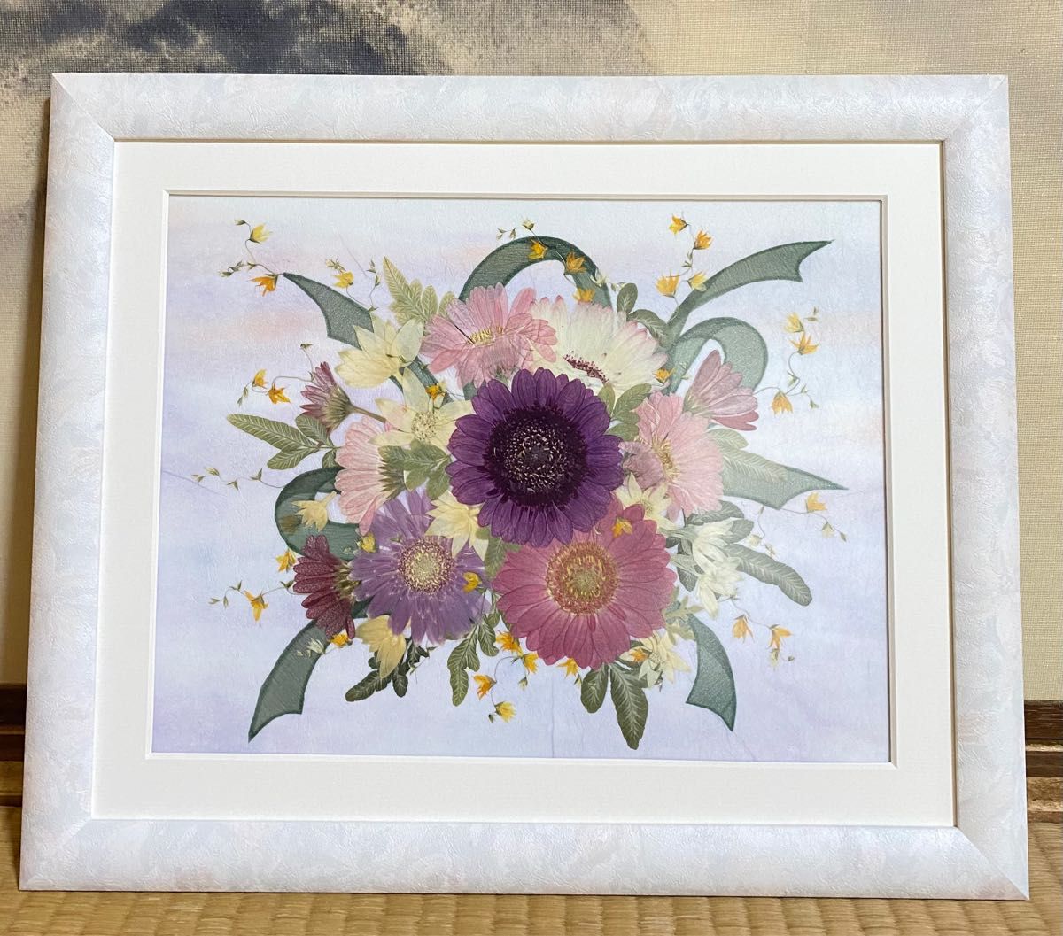 押し花アート 押し花額縁 ガーベラ 花束 押し花|Yahoo!フリマ 押し花アート 押し花額縁 ガーベラ 花束 押し花|Yahoo!フリマ
