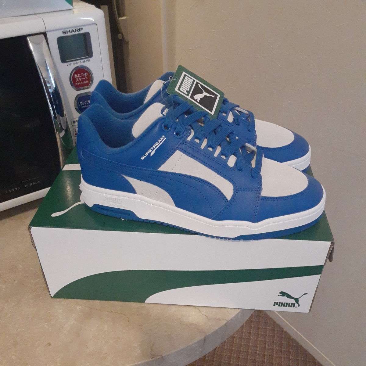 PUMA　スリップストリーム　未使用品　ブルー×ホワイト　27cm 8サイズ　Lo Retro Teams ホワイトプーマロイヤル　387207 03_画像4