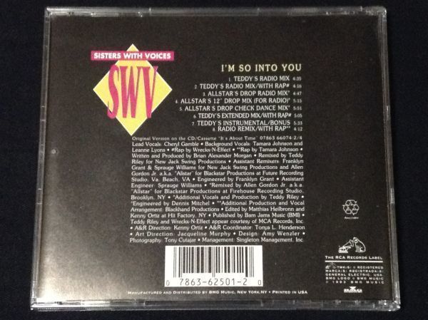 TEDDY RILEY REMIX収録CDS◆[SWV/I'M SO INTO YOU]◆NEWJACK SWING 90s R&B DJ SWING HASEBE KOMORI KAORI TSURU MAKI THE MAGIC MIKE-MASA_画像3