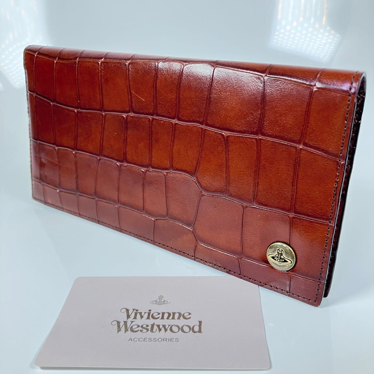 Vivienne 長財布 本革 牛革 財布a203 VWK655【展示品】 クロコ 長財布
